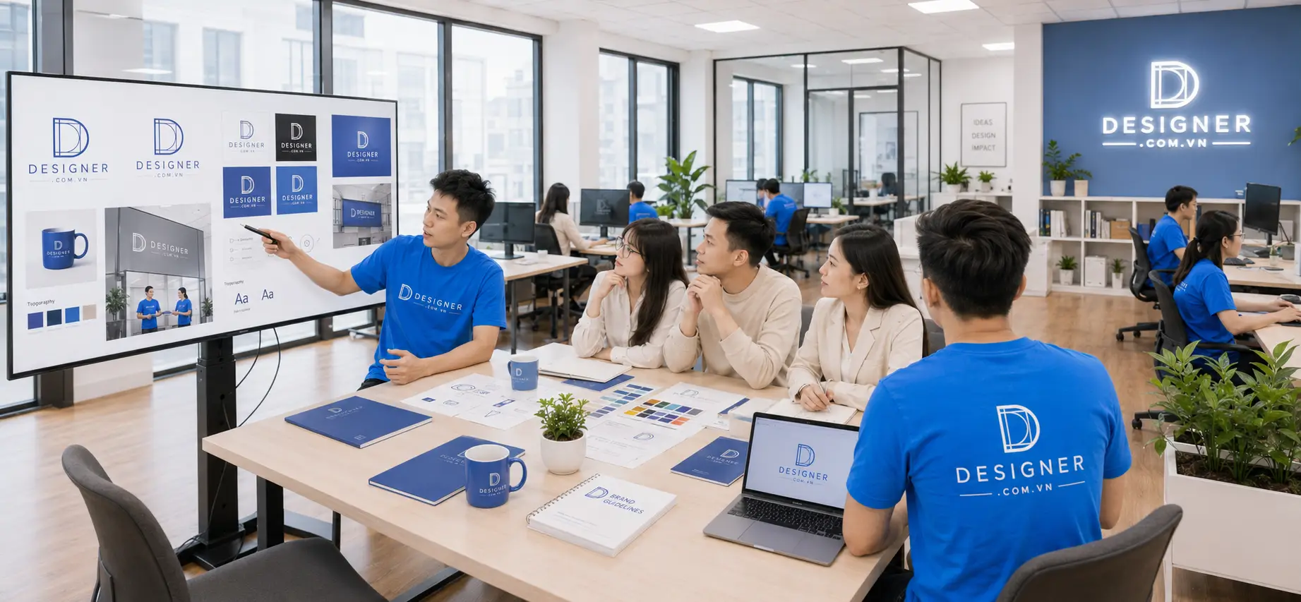 Ảnh hoạt động Designer Group: nghiên cứu và định hướng hình ảnh thương hiệu